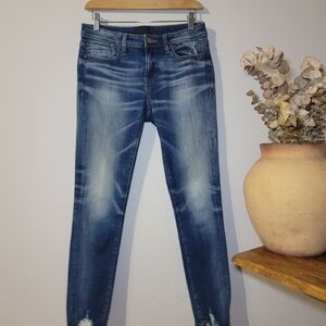 Buckle Black Distressed Skinny Jeans Denimcore Cotton Y2K Boots Grunge Size 27